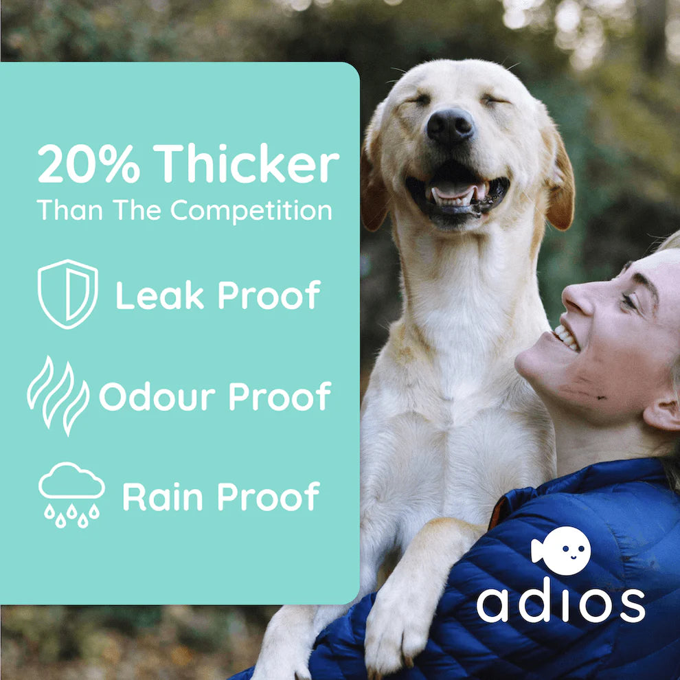 Compostable Dog Poo Bags without handles 120s from Adios - Slickers ◊ Doghouse