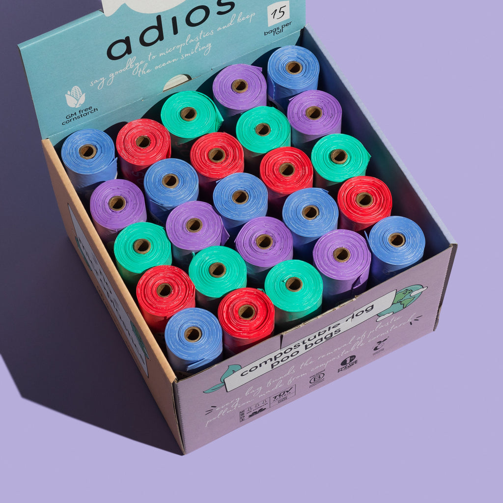 Adios Plastic Animals & Pet Supplies Single Roll Compostable Poo Bags by Adios