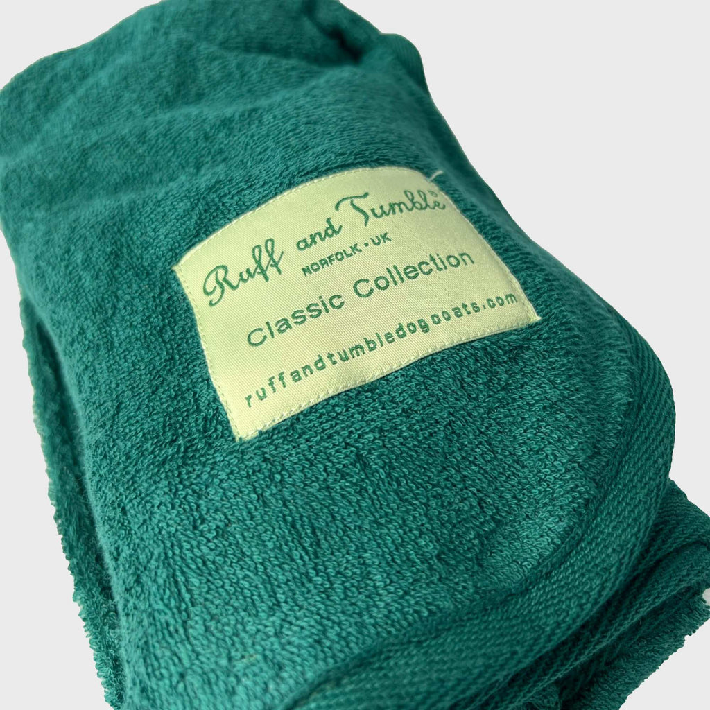 Ruff and Tumble Drying Coat XXXS / Bottle Green Dog Drying Coat - Classic Collection