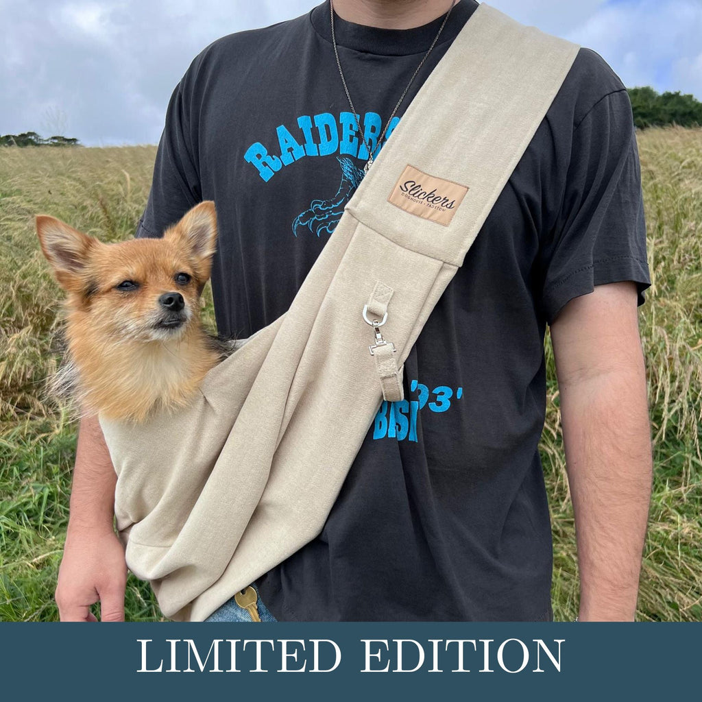 Limited Edition Sandstone Tweed Dog Sling - Slickers ◊ Doghouse